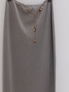 SWAYING 25 Spring/Summer Silk Beaded Halter/Pendant Decorated Long Skirt SW-SW25SS3B07C2-HL Skirt